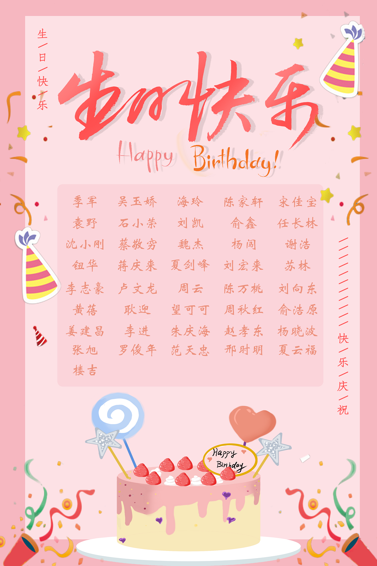 【生日祝?！抗ё?月生日的員工生日快樂！