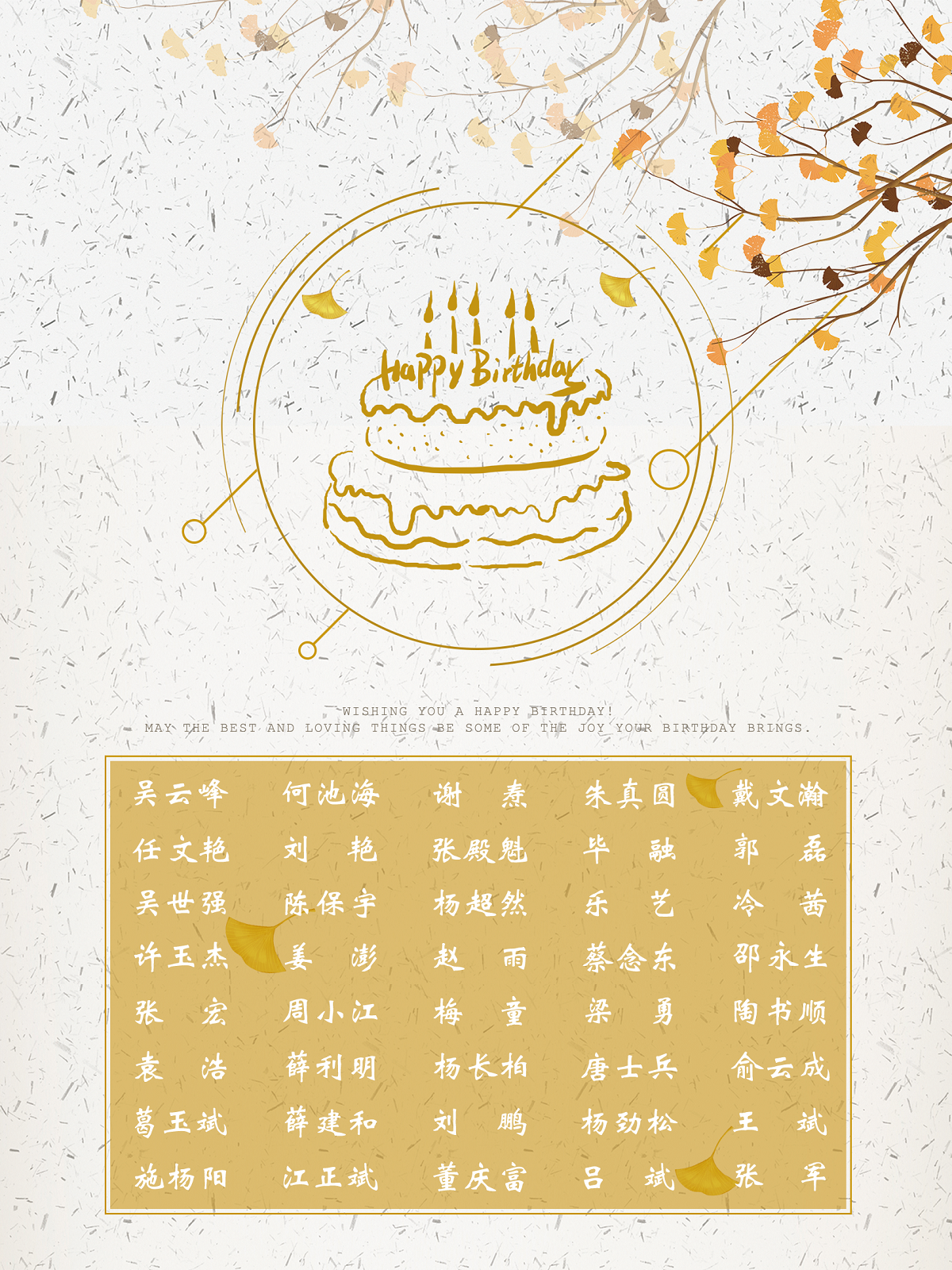 【生日祝?！抗ё?月生日的員工生日快樂！